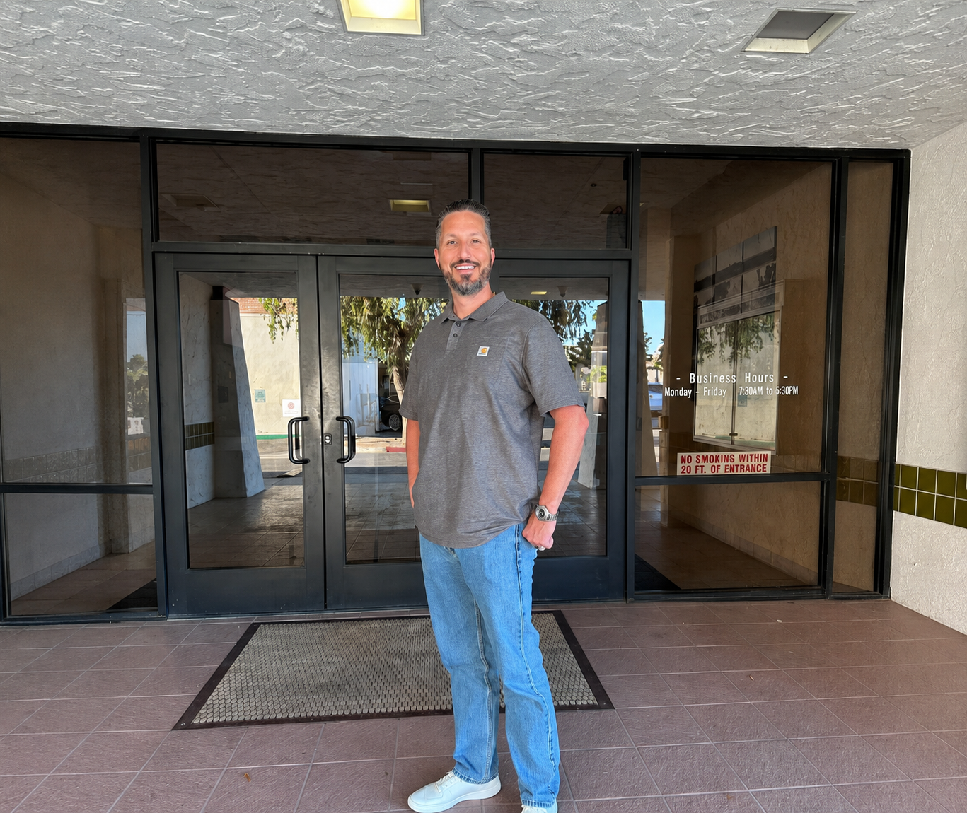 James Welker outside Hemet City Hall